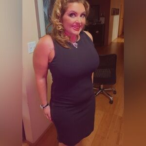 Diane Von Furstenberg Classic Black Dress with zipper sides